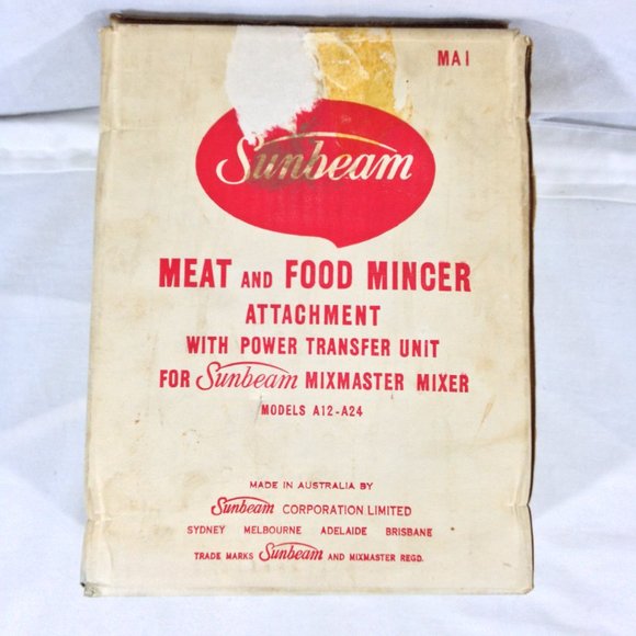 Sunbeam Vintage Meat and & Food Mincer Attachment Model # MA1 - Picture 9 of 9